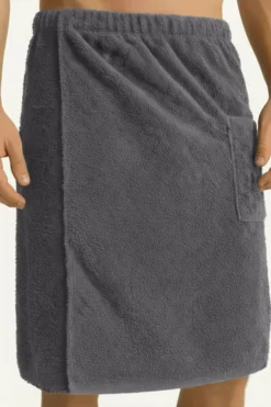 Bawełniany Męski Ręcznik Do Sauny SPA Kilt Szary