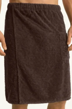 Bawełniany Męski Ręcznik Do Sauny SPA Kilt Brązowy