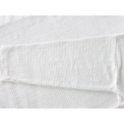 Bawełniany Szlafrok Kimono Gofer Wafel Uniseks Biały
