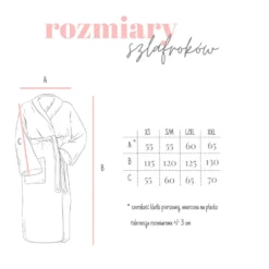 Bawełniany Szlafrok Kimono Gofer Wafel Uniseks Róż Pudrowy