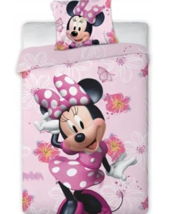 Dziecięca Pościel Bawełniana MINNIE Różowy