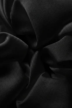 Gumka do Włosów z Jedwabiu Scrunchie Czarny