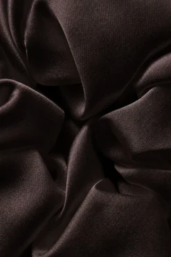 Gumka do Włosów z Jedwabiu Scrunchie Czekolada