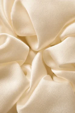 Gumka do Włosów z Jedwabiu Scrunchie Kremowy