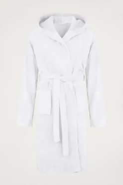 Hotelowy Szlafrok Z Kapturem Frotte 450 Biały