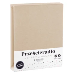 Jasno Prześcieradło Jersey Z Gumką Beżowy