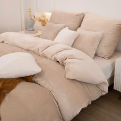 Jasny Pościel MIŚ Z Mikrofibry Cozy Beżowy