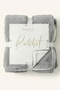 Koc Futrzany RABBIT Szary