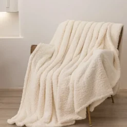 Koc z Bukli Baranek Dreamy Boucle Kremowy