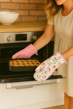 Komplet Rękawic Kuchennych RÓŻE