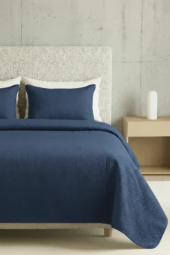 Narzuta Pikowana na Fotel MAYA Granatowy