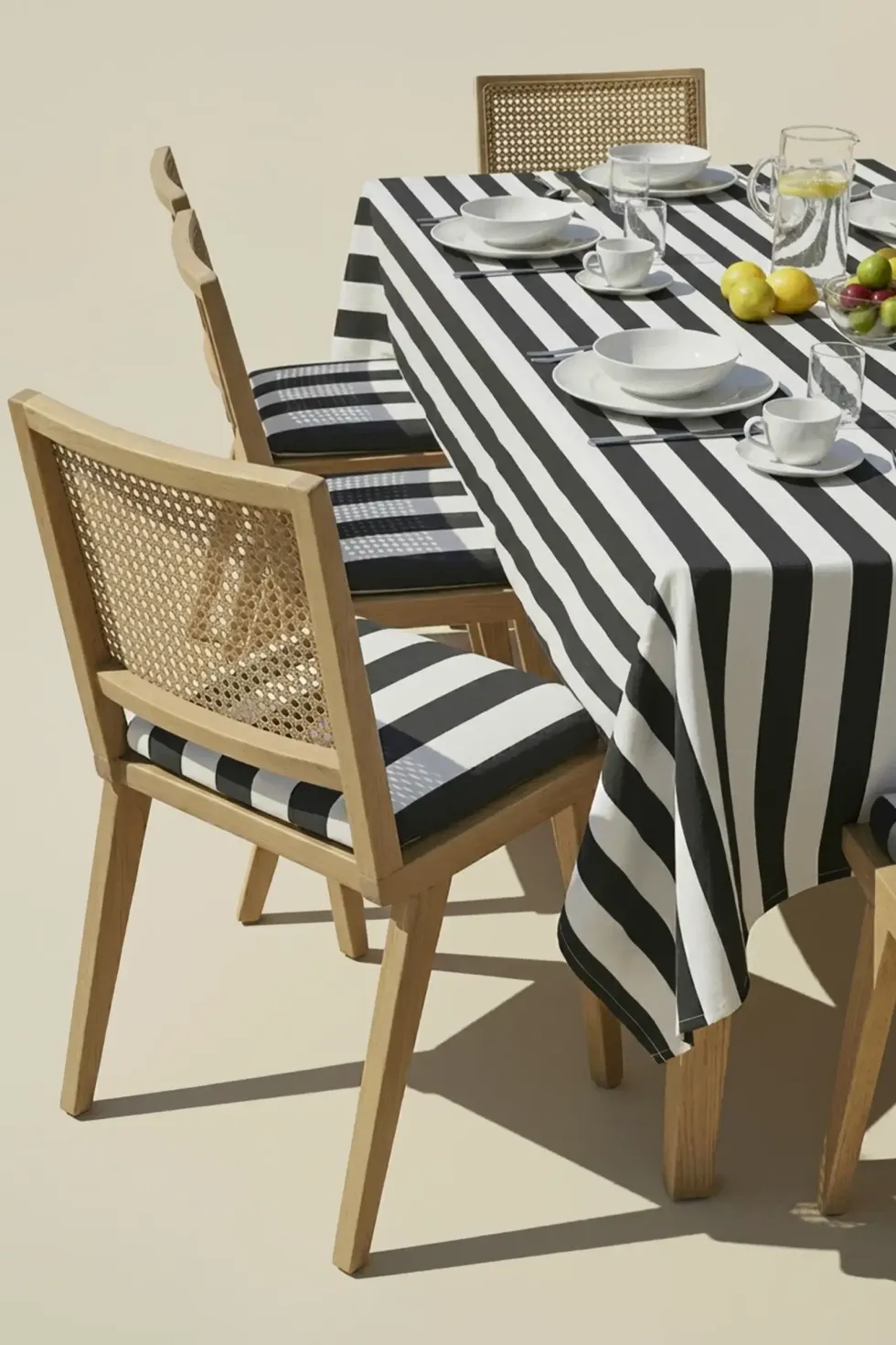 Obrus Ogrodowy Wodoodporny STRIPES Grafitowy