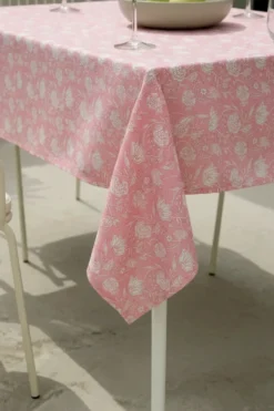 Obrus Ogrodowy Wodoodporny w Kwiaty GAIA Pink Flower Różowy