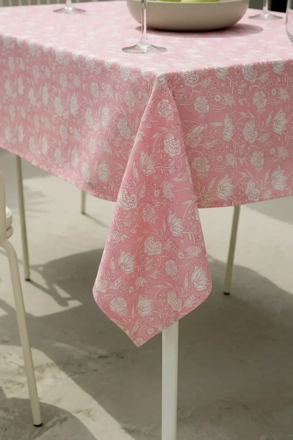 Obrus Ogrodowy Wodoodporny w Kwiaty GAIA Pink Flower Różowy
