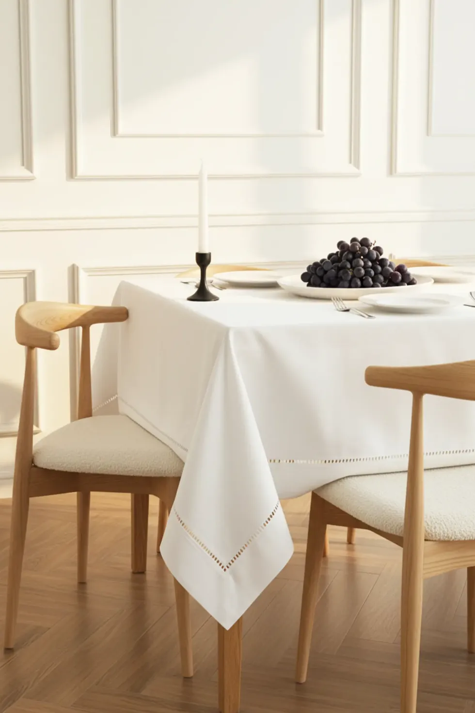 Obrus z Mereżką CLASSY Biały