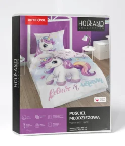 Pościel Bawełniana Młodzieżowa Jednorożec 5701A