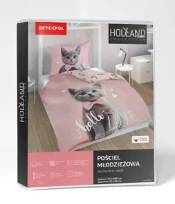 Pościel Bawełniana Młodzieżowa Kotek 5705A