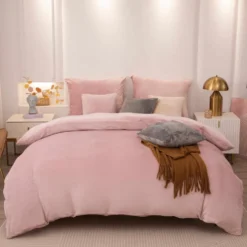 Pościel MIŚ Z Mikrofibry Cozy Pudrowy