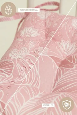 Poduszka Siedzisko Na Krzesło Ogrodowe GAIA Pink Flower Różowy