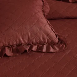 Poszewka Do Narzuty Z Falbanką RUFFY Bordowy