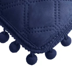 Poszewka Do Narzuty Z Pomponami POMPOO Granat