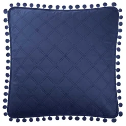 Poszewka Do Narzuty Z Pomponami POMPOO Granat