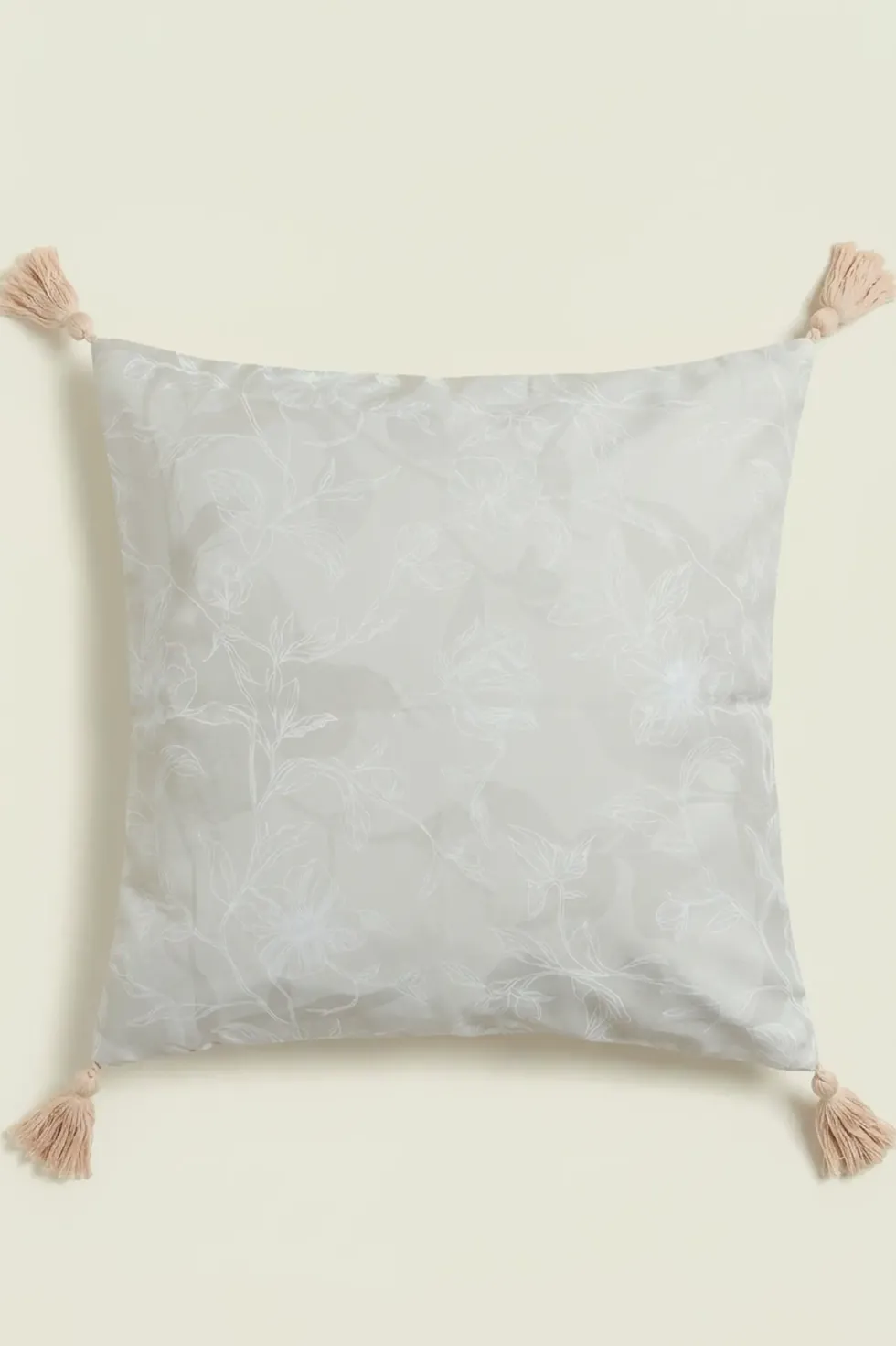 Poszewka Ogrodowa GAIA Beige Flower Beżowy