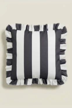 Poszewka Ogrodowa STRIPES Grafitowy