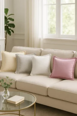 Poszewka Velvetowa Do Zasłony SOFT Kremowy