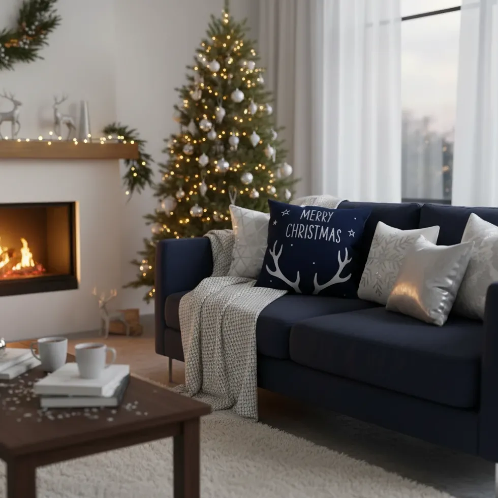 Poszewka Świąteczna HORN 1 Granatowy