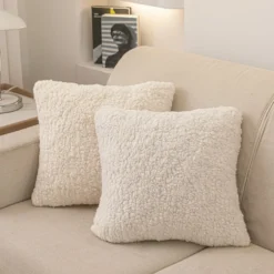 Poszewka z Bukli Baranek Dreamy Boucle Kremowy