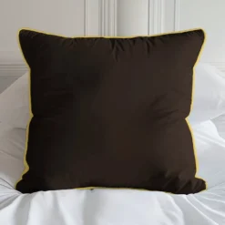 Poszewka Z Makosatyny Z Ozdobną Lamówką Espresso
