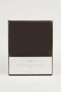 Prześcieradło Jersey Z Gumką 180 g/m2 + 30 cm Brązowy