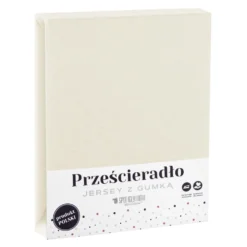 Prześcieradło Jersey Z Gumką Kremowy