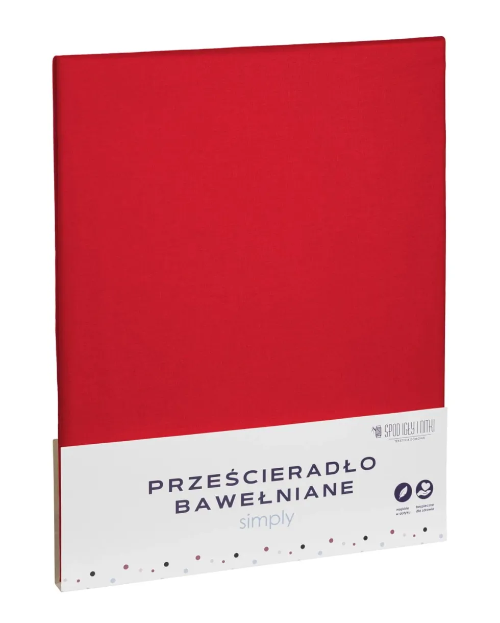 Prześcieradło SIMPLY – 2. Gatunek | OUTLET Czerwony