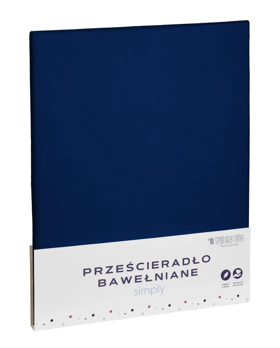 Prześcieradło SIMPLY – 2. Gatunek | OUTLET Granatowy