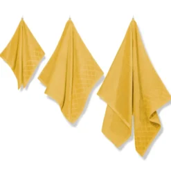 Ręcznik Bawełniany Welur 500g/2 SILKY Musztardowy
