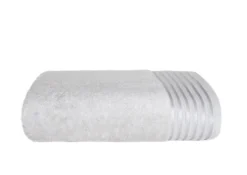 Ręcznik Frotte Vela z Modalem z Ozdobną Bordiurą 550g/m2 Srebrny