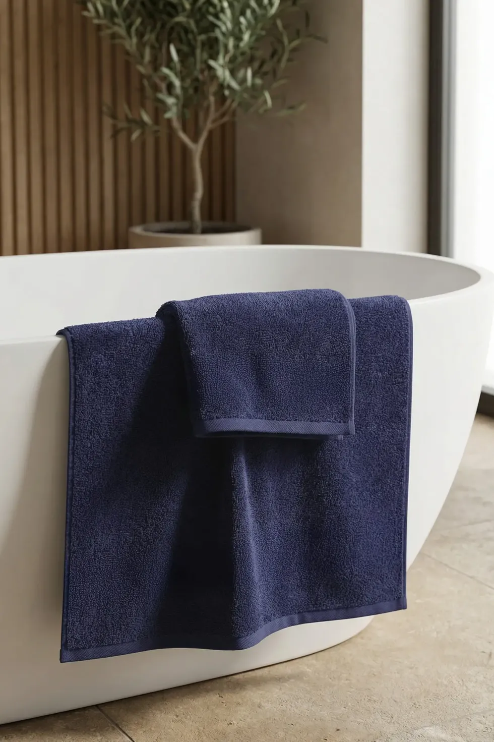 Ręcznik Hotelowy SPA do Sauny Granatowy