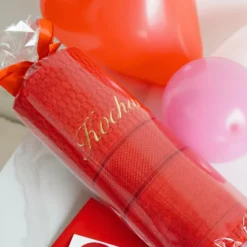 Ręcznik KOCHAM CIĘ Na Walentynki Czerwony