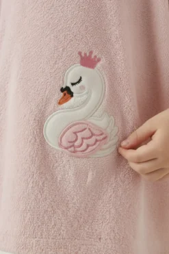 Ręcznik Kąpielowy dla Dzieci ŁABĘDŹ Pudrowy