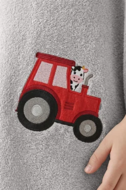 Ręcznik Kąpielowy dla Dzieci TRAKTOR Szary