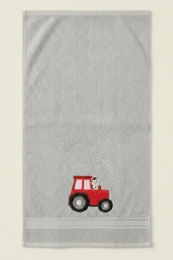 Ręcznik Kąpielowy dla Dzieci TRAKTOR Szary