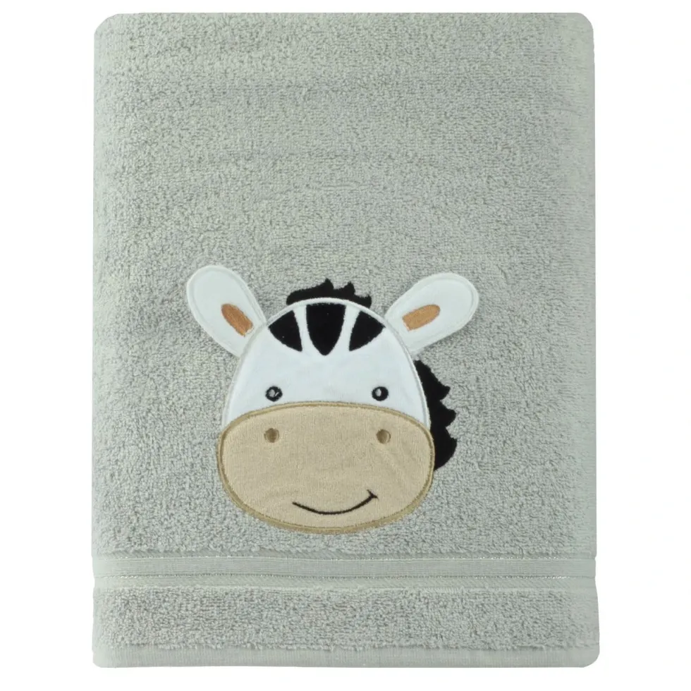 Ręcznik Kąpielowy Dla Dzieci Zebra Szary