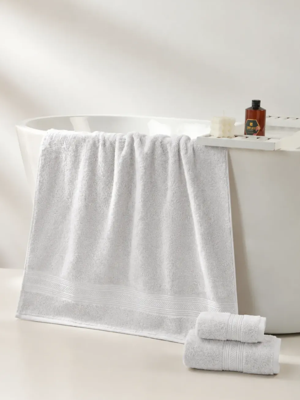 Ręcznik Premium z Bawełny Egipskiej 600 g/m2 EGIPCJAN Jasny Szary