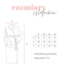 Szlafrok Bawełniany Kimono GOFER (gatunek kurczliwy) Szary