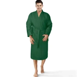 Szlafrok Bawełniany Kimono GOFER (gatunek kurczliwy) Butelkowy