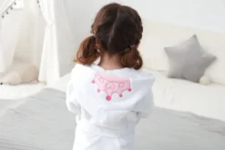 Szlafrok Dziecięcy z Kapturkiem PRINCESS Biały