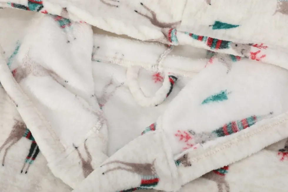 Szlafrok z Kapturem PAULO Świąteczny XMASS DEER