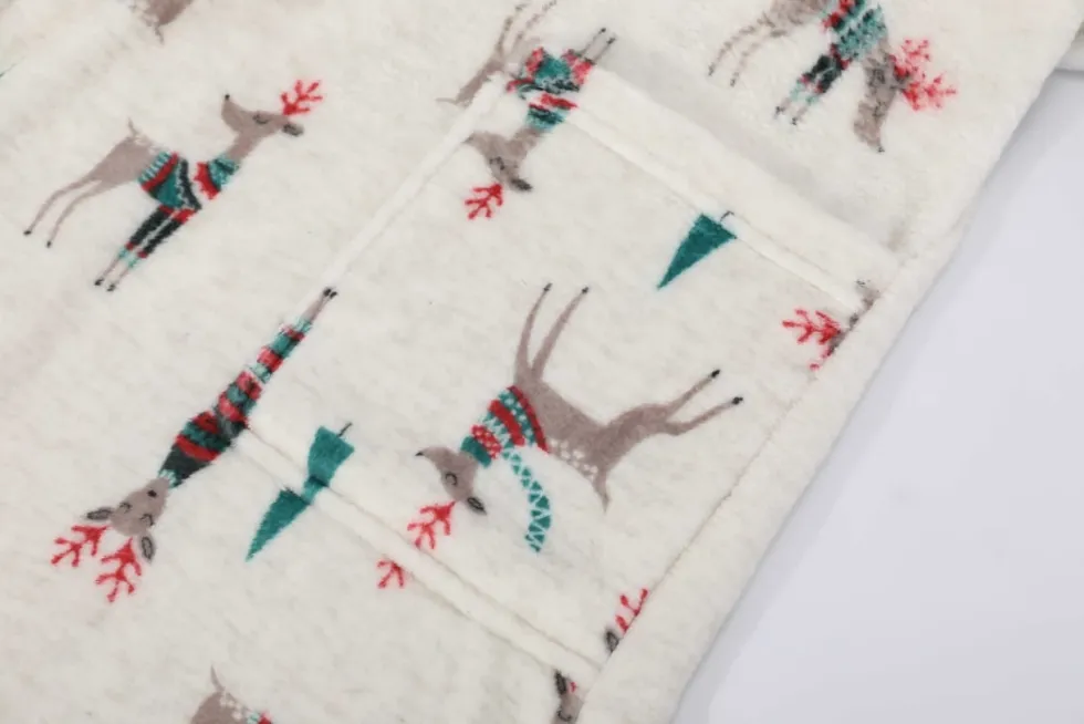 Szlafrok z Kapturem PAULO Świąteczny XMASS DEER